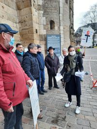 Demonstration am Trierer Dom